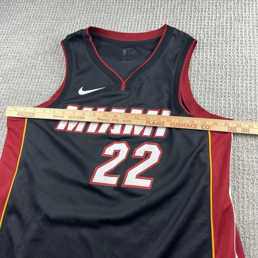 Jimmy Butler #22 Miami Heat Nike Jersey Men Large 48 Black Red Swingman NBA